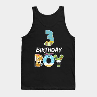 Toy Funny 3rd Birthday Story B-day Gift For Boys Kids Tank Top